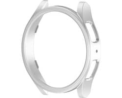 Geschikt Voor Samsung Galaxy Watch 6 Classic 47MM Hoesje Bumper Case Zilver