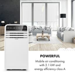 Klarstein Mobiele airconditioner met luchtafvoerslang, 4-in-1 airconditioner, ventilator, luchtontvochtiger & nachtmodus, Kleine & draagbare airconditioner voor thuis & op kantoor, Laag verbruik, 7000 BTU,1 kW voor 23 m² - Afstandsbediening Timer — thumbnail 19