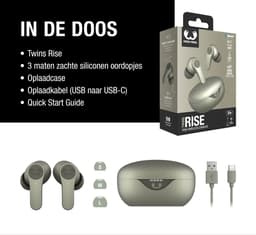 FRESH 'N REBEL Twins Rise Hybrid ANC +ENC 3TW3500DG In-ear Draadloze oordopjes Met Noise-cancelling Dried Green — thumbnail 3