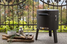 Boretti - Tonello houtskoolbarbecue - BBQ - ø 37 cm - Zwart - draagbaar — thumbnail 5
