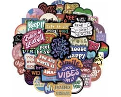 Quote Stickers - Inspiratie teksten - Laptop - Agenda - 50 stuks