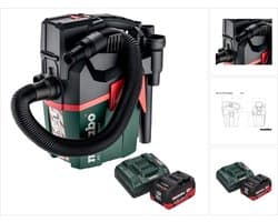 Metabo AS 18 L PC Compact accustofzuiger 18 V 6 l IPX4 stofklasse L nat en droog + 1x accu 10,0 Ah + oplader