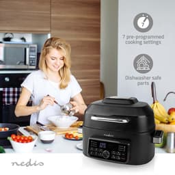 Nedis Heteluchtfriteuse - 6 l - Tijdschakelaar: 120 min - Aantal vooraf ingestelde programma's: 7 - Digitaal - Zwart — thumbnail 8
