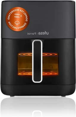 Heteluchtfriteuse met Stoom - Airfryer Dubbele Weerstand - Gezond Koken - Stoomfunctie voor Sappigheid - 6 Liter Capaciteit - Zwart Inox — thumbnail 1