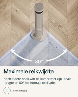 Duux Elevate – Stille Torenventilator met Ionisator – 26 Snelheden & Slaapmodus - Greige — thumbnail 2