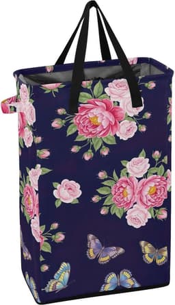 Wasmand - Vuile kleren mand - Ruimte besparen - Opvouwbaar en stevig - 48L - Plaid Vintage — thumbnail 5