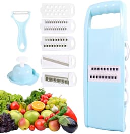 Keuken Groente Hakker - Keukenmachine Gadget - Maaltijd Voorbereiding - Anti-Slip Grip - 32 x 11 x 13 cm - Blauw — thumbnail 1