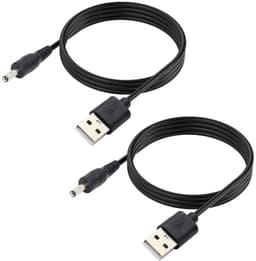 Twee 5V DC-voedingskabels, USB 2.0 mannelijk naar 5,5 mm x 2,1 mm DC-voedingskabels, geschikt voor routers, ledlampen, luidsprekers en andere apparaten, 1 meter lang. — thumbnail 1