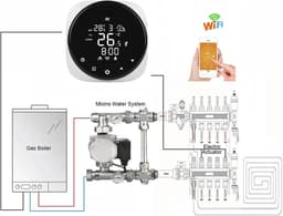 Slimme Vloerverwarming Thermostaat - Afstandsbediening Temperatuurregelaar - Comfort Verhoging - Smartphone Bediening - Compact Ontwerp - Wit — thumbnail 5