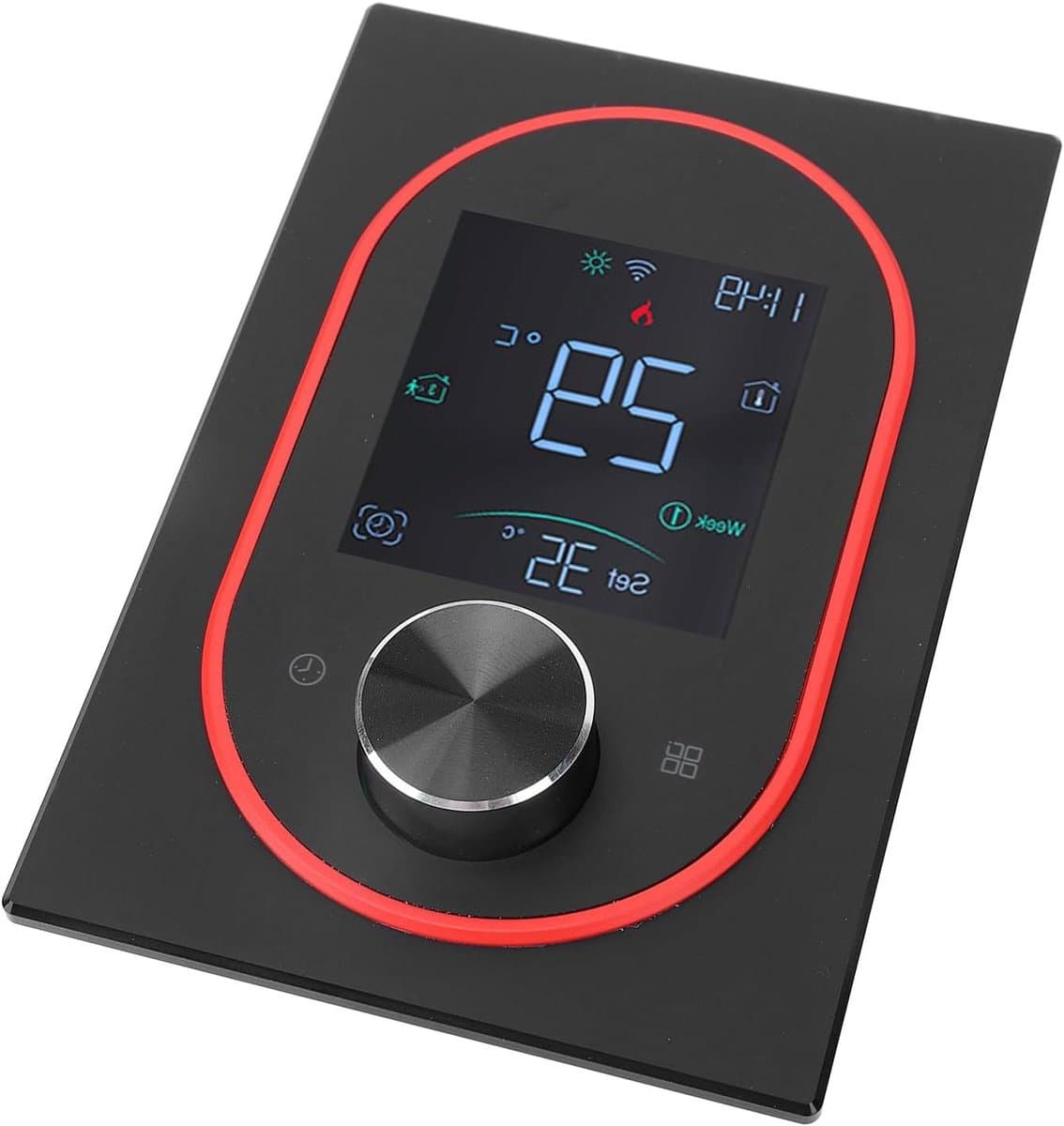 Slimme Thermostaat - Programmeerbaar Regelapparaat - Comfort Instellen - App Bediening - 95V-240V - Zwart — afbeelding 1