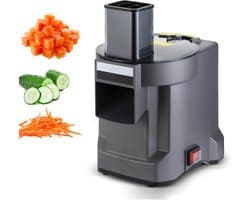 Elektrische Groentesnijder - Keukenmachine Dicer - Snel Ingrediënten Verwerken - 3-in-1 Functionaliteit - 25x20x35 cm - Zilver