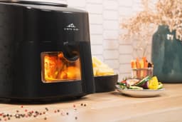 Heteluchtfriteuse - Airfryer - Gezond Bakken - Met Kijkvenster - 43 Liter - Zwart — thumbnail 4