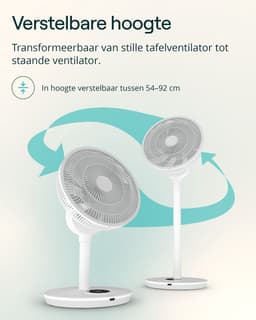 Duux Whisper Flex 2 - Smart Statiefventilator - Staande Ventilator Geruisloos - Wit — thumbnail 4