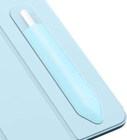 Klevende Pencilhouder voor iPad Pencil 1e en 2e Generatie, Elastische PU Leren Case voor iPad 9e, 8e, Air 4, Pro 11 en 12.9, Mini 6 in Luchtblauw, Ideaal voor Bescherming en Gebruiksgemak — thumbnail 1
