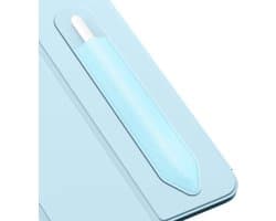 Klevende Pencilhouder voor iPad Pencil 1e en 2e Generatie, Elastische PU Leren Case voor iPad 9e, 8e, Air 4, Pro 11 en 12.9, Mini 6 in Luchtblauw, Ideaal voor Bescherming en Gebruiksgemak