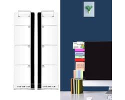 Multifunctionele Monitor Side Panel van Acryl voor Notities en Telefoonhouder voor Thuis en Kantoor, 2 Stuks