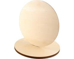 10 inch pakket van 5 onbewerkte houten cirkels voor DIY knutselprojecten, houten rondjes voor decoratie en ambachten