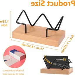 Houten Visitekaartjeshouder voor Bureau - Professionele Display voor Kaarten en Flyers in Kantoor of Thuis — thumbnail 5