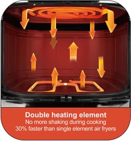 Daily Home - Airfryer - 6 Liter – 1700W Heteluchtfriteuse – Dubbel Verwarmingselement – Temperatuurbereik 80-200°C – ILAG Non-Stick PFAS-vrij – Smart Fryer - Airfryers - — thumbnail 3