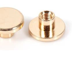 10 Sets Messing Nagel Rivets voor Leerbewerking - 5/6.5/8mm Platte Kop Bouten voor DIY Decoratie en Boekbinding