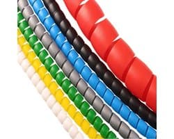 8mm Spiraltube voor Kabelbescherming, Grijze Kabelbeschermer voor Thuis en Kantoor, 2 meter lang