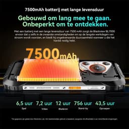 Blackview BL7000 Robuuste Smartphone 5G - 6.78 inch - Android 15 - 24GB RAM - 256GB ROM - 50MP Camera - 7500mAh met 33W Adapter - IP68 Waterdicht - NFC OTG GPS FM - Oranje — thumbnail 2