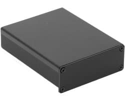 Aluminium behuizing voor elektronica, lege metalen behuizing voor PCB-bord, zwart - 8.5 x 6.3 x 1.5 cm (L x B x H) met optimale bescherming en duurzaamheid