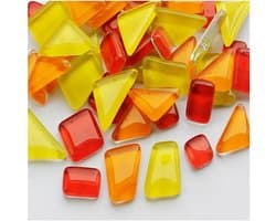 Kleurige Mozaïekstenen 500g, Kleine Kristallen Mozaïektegels voor Creatieve Projecten, Zelfklevende Glazen Mozaïektegels voor DIY Decoratie en Ambachten