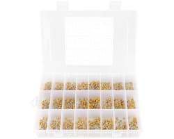 Monolithische keramische condensatoren assortiment met 1200 stuks, 24 waarden van 10pF tot 10uF, 50V voor elektronica projecten