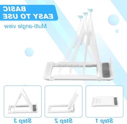 Verstelbare Telefoonhouders - Opvouwbare Smartphone Stand voor Tafel, Draagbare Tablet Houder, Ideaal voor Thuis, Kantoor en Films Kijken — thumbnail 5