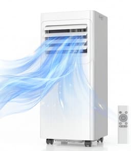 Mobiele Airconditioner - 9000 BTU - 4-in-1 Koelen en Ontvochtigen - Timer en Afstandsbediening - Kunststof - Wit — thumbnail 1