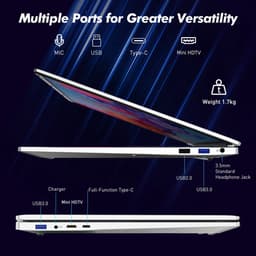 Auusda T161N - 16 inch roze laptop - i3 processor, 16GB RAM, 1TB SSD - 1920x1200 Full HD scherm - Backlit toetsenbord - Vingerafdruksensor - WIFI6 — thumbnail 4