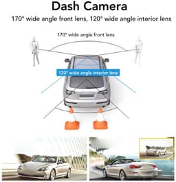 Dailygoods - Dailygoody - Dash Cam Voor Achter - 170° Groothoek - Nachtzicht - 1080p Full HD - Accident Lock - Loop Recording - Parkeermonitor - Geschikt voor — thumbnail 2