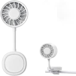 KZQ Magnetische Telefoonventilator 2 In 1 Oplaadbaar Compact Met Clip Persoonlijke Ventilator En Telefoonhouder 3 Snelheden Wit — thumbnail 1