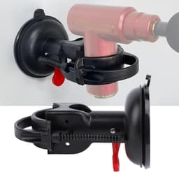 Massagepistool Houder - Muurbeugel Massage Gun - Handsfree Massage - Sterke Zuigkracht - 19 x 12 x 12 cm - Zwart — thumbnail 4