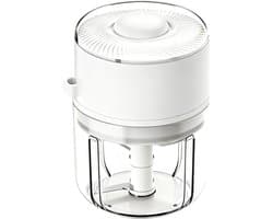 Mini Keukenmachine - Voedselhakker Hakmolen - Snel Ingrediënten Snijden - Draadloze Flexibiliteit - 13.5 cm - Wit
