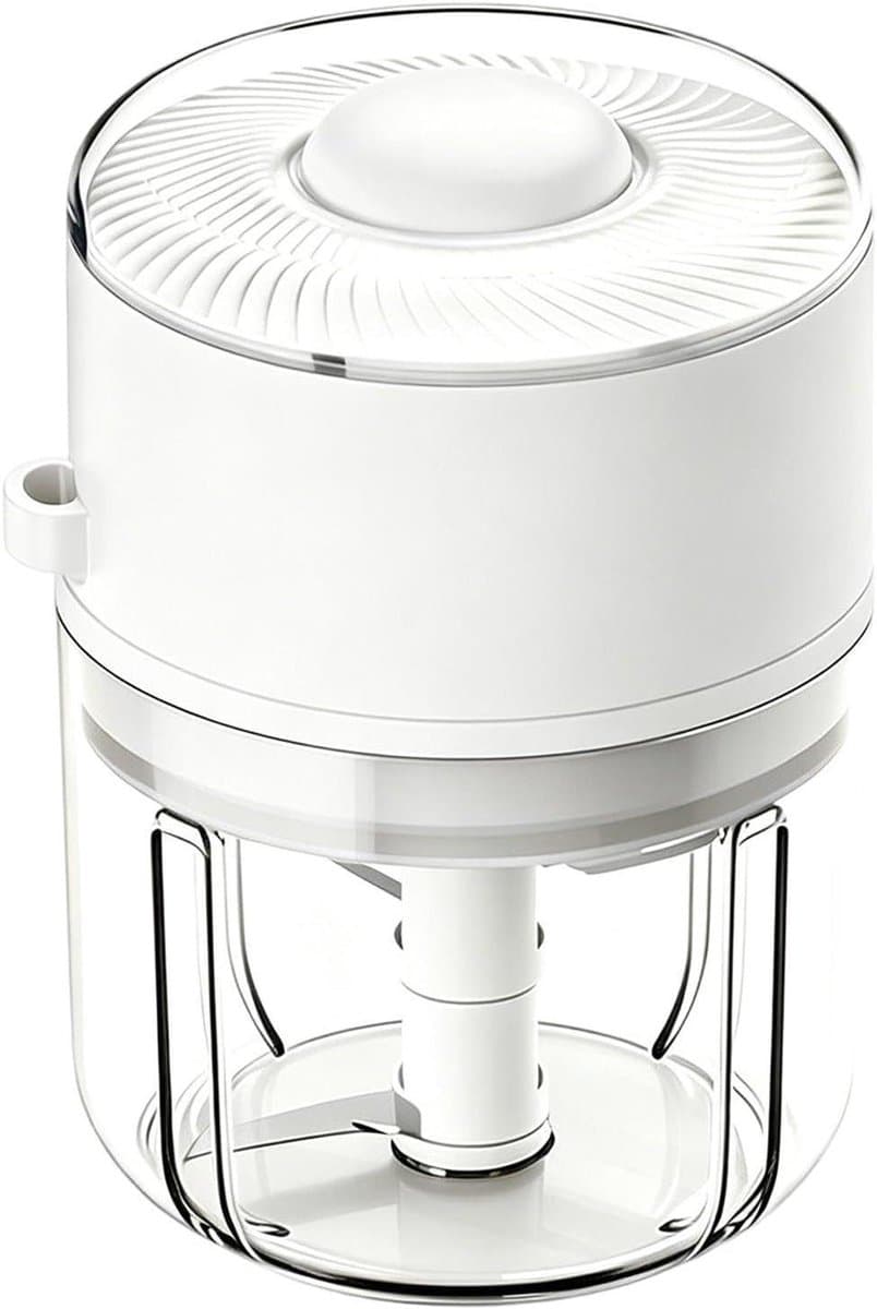 Mini Keukenmachine - Voedselhakker Hakmolen - Snel Ingrediënten Snijden - Draadloze Flexibiliteit - 13.5 cm - Wit — afbeelding 1