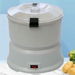 Elektrische Aardappelschilmachine - Groenteschiller Automatisch - Snel Schillen - Met Afvalcontainer - 1 kg Capaciteit - Wit — thumbnail 1