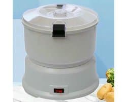 Elektrische Aardappelschilmachine - Groenteschiller Automatisch - Snel Schillen - Met Afvalcontainer - 1 kg Capaciteit - Wit
