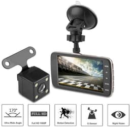Dailygoody - Solidchoice - Dailygoody - Dash Cam - 1080P Full HD - Dual Lens - 3,6 inch LCD-scherm - Nachtzicht - Parkeerbewaking - Geschikt voor auto's - Model H84203S — thumbnail 5