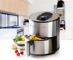 Heteluchtfriteuse - Airfryer - Gezond Frituren - Tot 80% Minder Vet - 4 Liter - Zilver — thumbnail 2