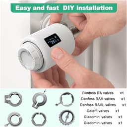 Slimme Thermostaat - Radiatorkraan TRV - Energie Besparen - App Bediening - M30*1.5 - Wit — thumbnail 3