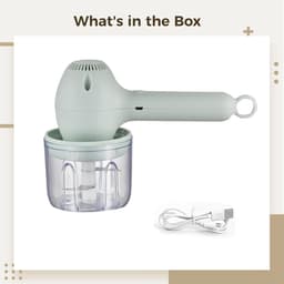 Draagbare Keukenmachine - Handmixer - Bakken en Mengen - Draadloos Oplaadbaar - Compact Formaat - Lichtgroen — thumbnail 3