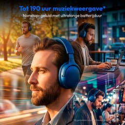 MEDION Over Ear koptelefoon HX-1 Pro (draadloos, hybride actieve ruisonderdrukking ANC, Bluetooth 6.0, 7+1 EQ-presets, tot 190 u batterijduur, spatwaterdicht IPX4), blauw — thumbnail 5