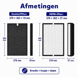 JustValue Filterset geschikt voor Philips 2000-serie Luchtreiniger – Geschikt voor Actieve Koolstof FY2420 & HEPA FY2422 — thumbnail 7