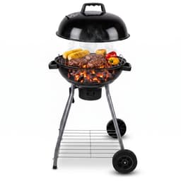 Lomera Kogelbarbecue - Houtskoolbarbecue - BBQ - Barbecue - Kettle Barbecue - Grillrooster - Asopvangbak - Met Deksel - Met Wielen - Ronde Barbecue - Staande Grill - Kogelgrill - Tuinbarbecue - Houtskool Grill — thumbnail 1