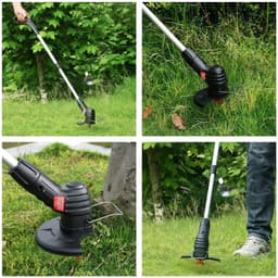 Accu-snoerloze grastrimmer, elektrische grasmaaier Handheld draadloze draadafsnijder Grasmaaier met telescopisch handvat voor tuin Home Garden Draagbaar en duurzaam — thumbnail 2
