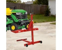 Grasmaaier Hefbok - Hefbrug Tuintractor - Onderhoud Reparatie - Verstelbare Lengte - 450lbs Capaciteit - Zwart Rood