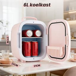 Skincare Koelkast - Mini Koelkast Slaapkamer - Cosmetische Koelkast - 6L Koelkast - LED Spiegel Koelkast - Draagbaar - Koelen En Verwarmen - AC/DC - Huidverzorging Koelkast - Beauty Koelkast — thumbnail 2