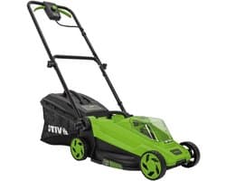 Draadloze Grasmaaier - Accu Grasmaaier - Gazon Onderhoud - Drie Maaihoogtes - 32 cm Maaibreedte - Zwart